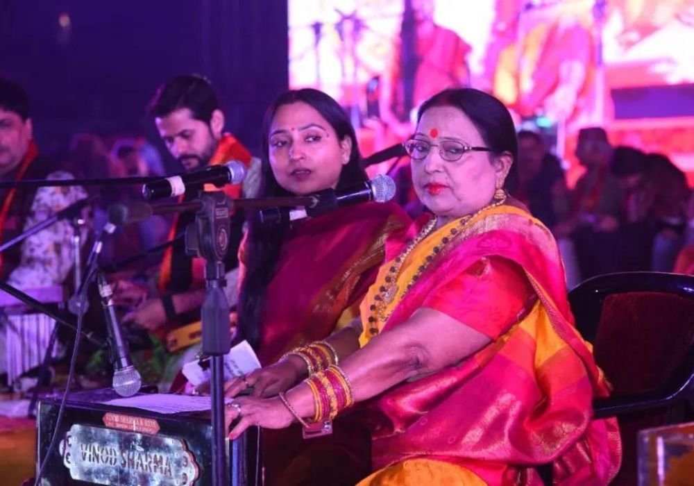 Traditional Bhojpuri folk music performance